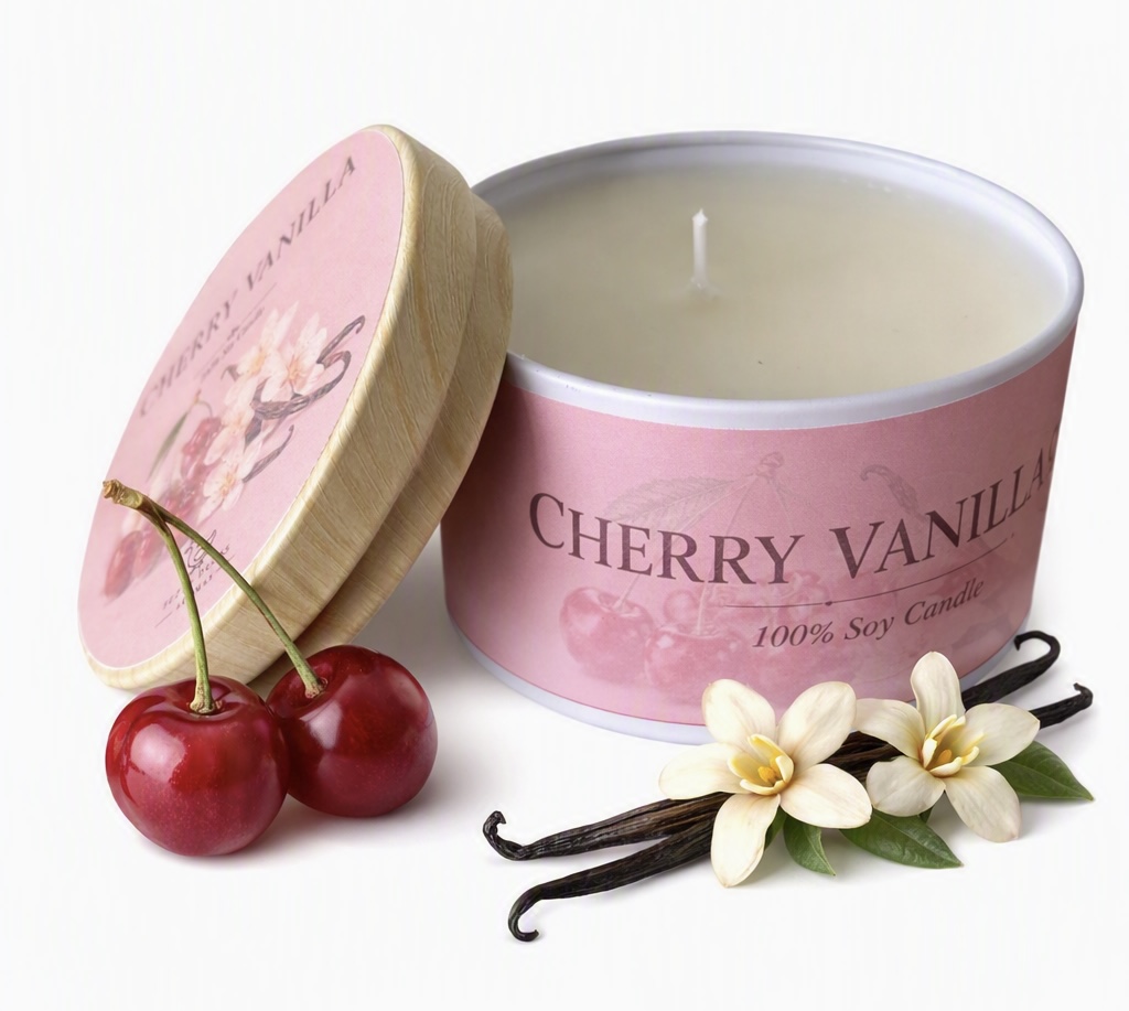 Cherry Vanilla Tinned Candle